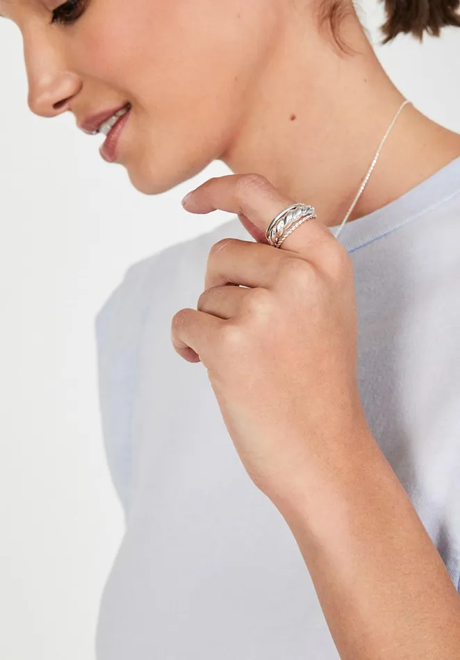 Rings Women Hush Lydie Stacking Rings Silver