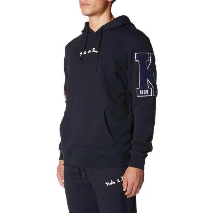 Robe Giovani Motti Hoodie 8211 Jet Black Jet Black WomenMen Kappa Matching Sets