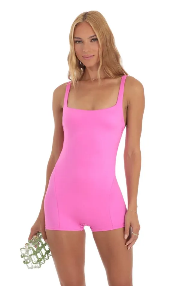 Romper Hot Pink Women LUCY IN THE SKY Rompers Romper Hot Pink Women LUCY IN THE SKY Rompers