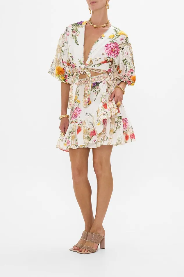 RUFFLE HEM WRAP SKIRT EGYPTIAN ROSE Egyptian Rose Womens Camilla Skirts