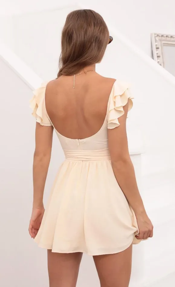 Ruffle Sleeve Dress Desert Women LUCY IN THE SKY Mini Dresses Ruffle Sleeve Dress Desert Women LUCY IN THE SKY Mini Dresses