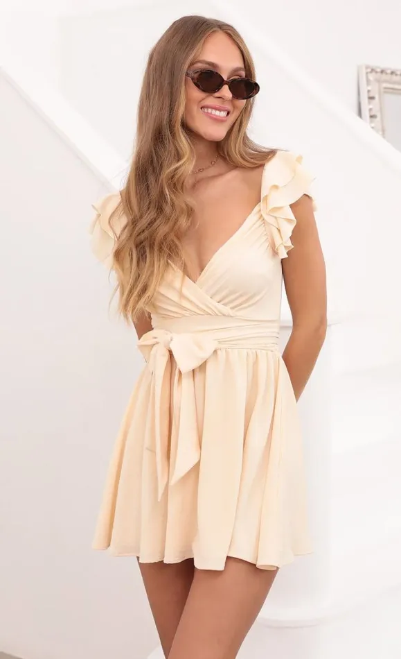 Ruffle Sleeve Dress Desert Women LUCY IN THE SKY Mini Dresses Ruffle Sleeve Dress Desert Women LUCY IN THE SKY Mini Dresses