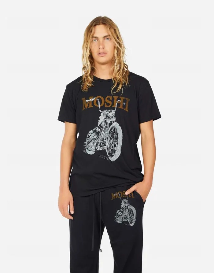 Sadler Moshi Cycle Black Men Lauren Moshi Tees