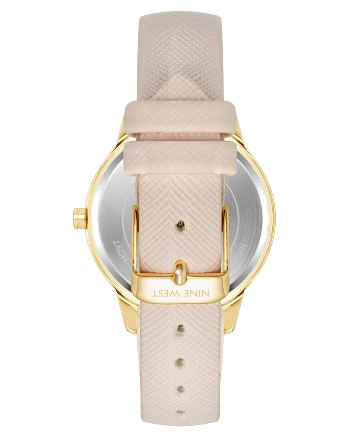 Saffiano Strap Watch Cream Women Nine West Straps