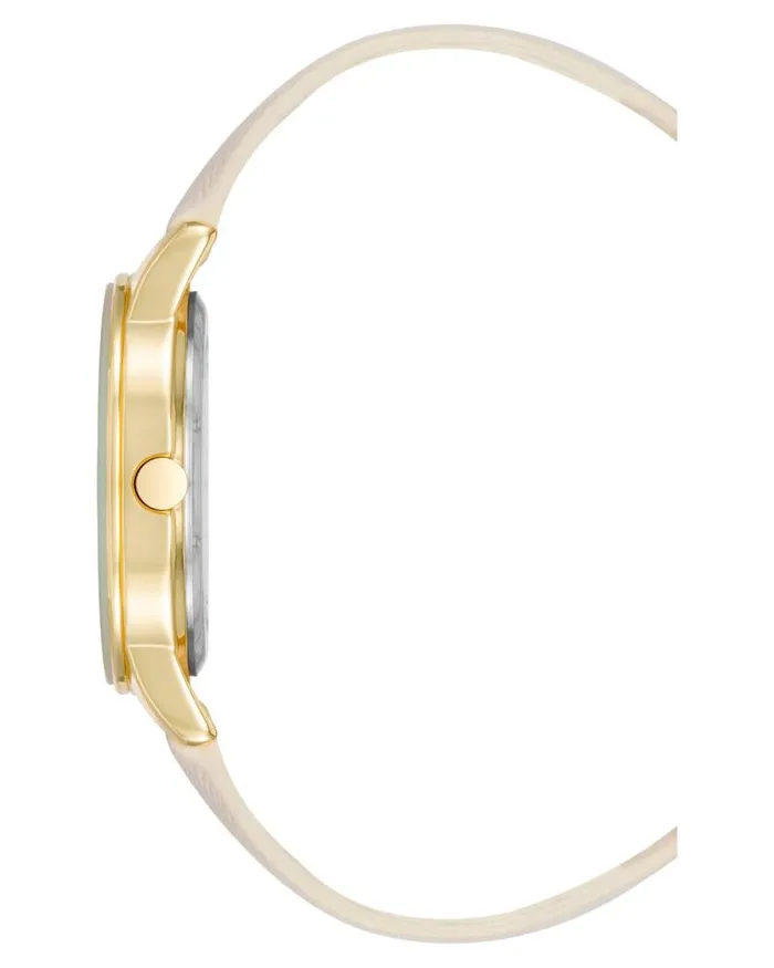 Saffiano Strap Watch Cream Women Nine West Straps