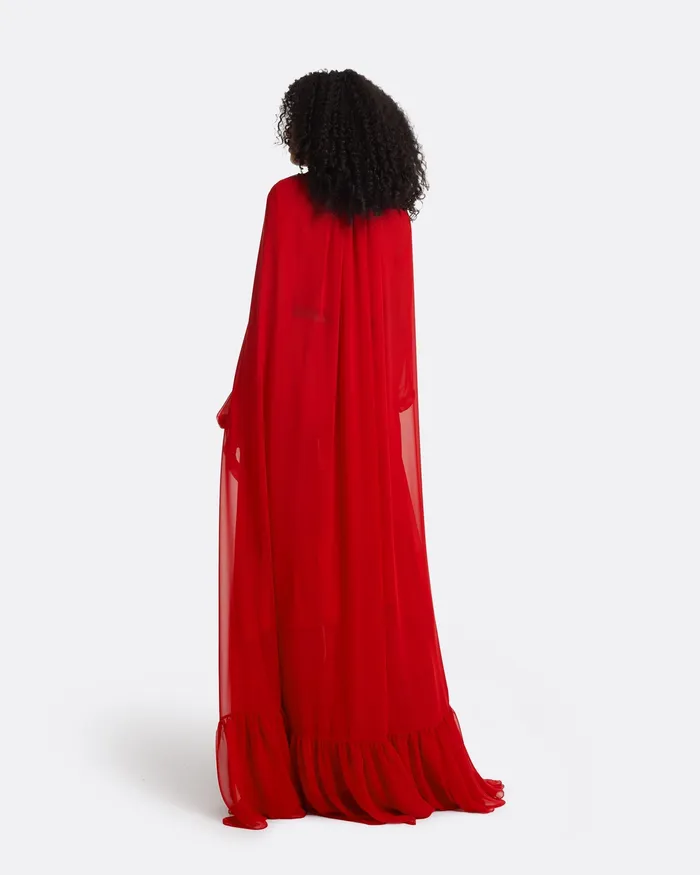 Safiyaa Affie Lacquer Red Cape Lacquer Red Women Capes and Harnesses