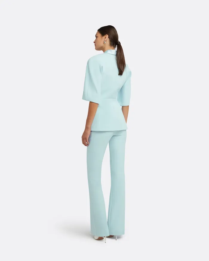 Safiyaa Alexie Baby Blue Trousers Baby Blue Women Trousers
