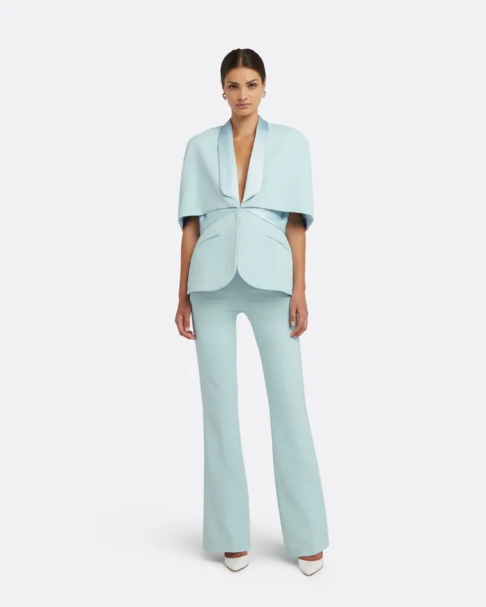 Safiyaa Alexie Baby Blue Trousers Baby Blue Women Trousers