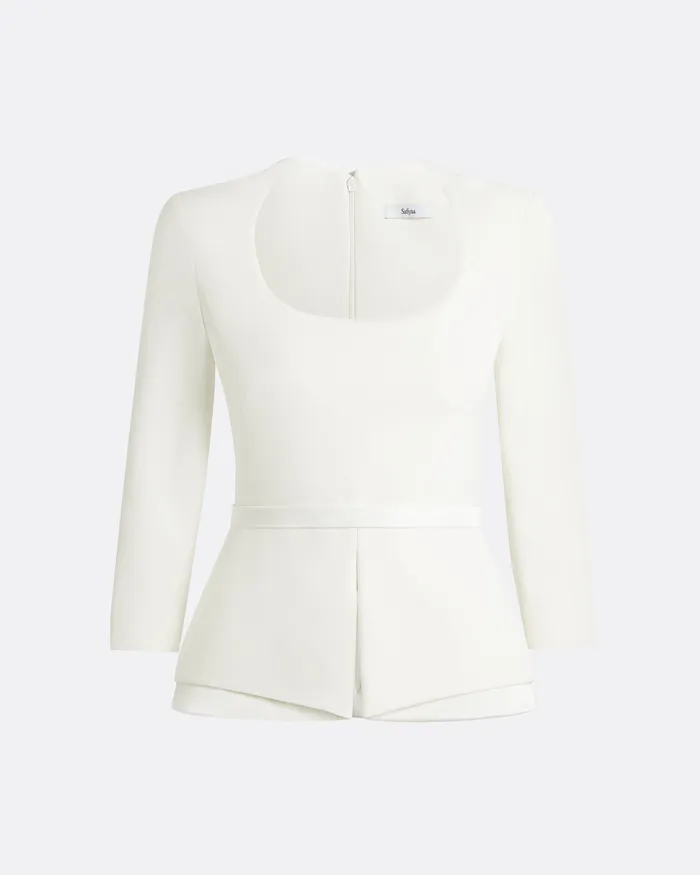 Safiyaa Caia Ivory Top Ivory Women Tops