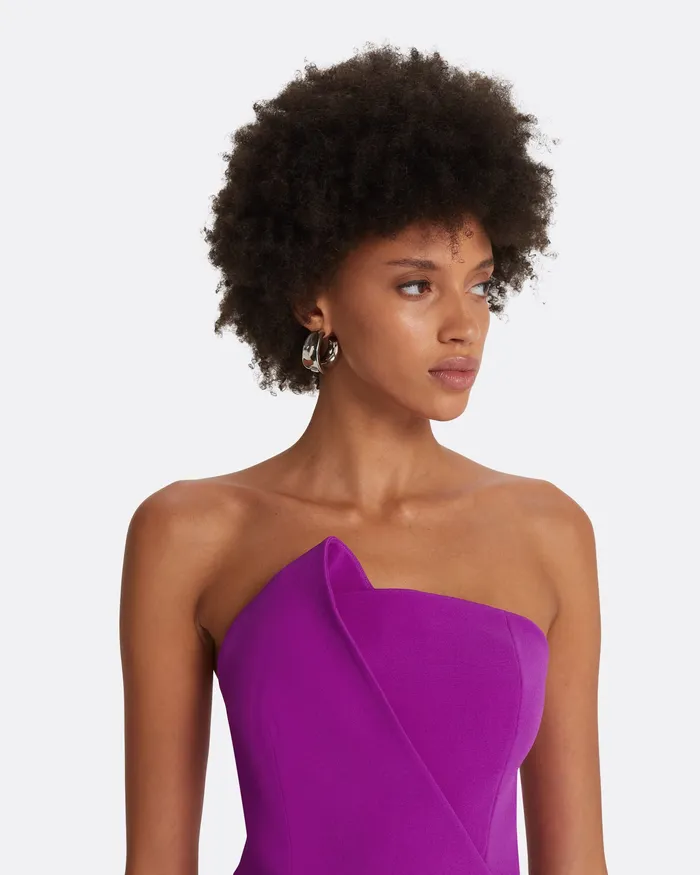 Safiyaa Delani Magenta Midi Dress Magenta Women Icons