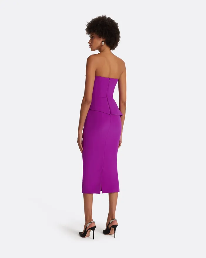 Safiyaa Delani Magenta Midi Dress Magenta Women Icons