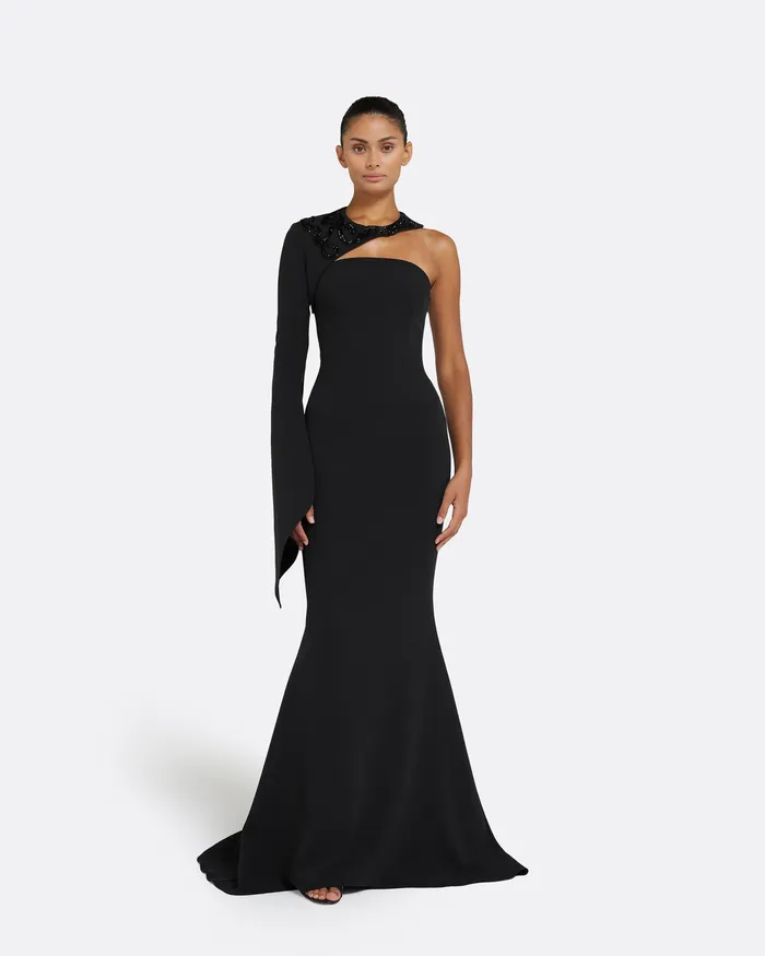 Safiyaa Dresses Women Raha Black Long Dress Black