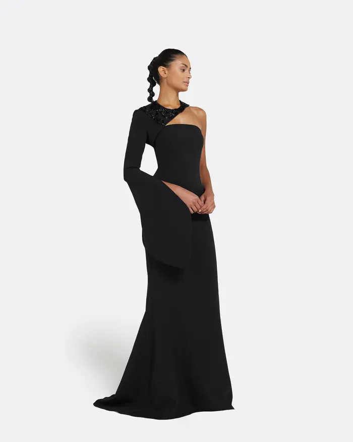 Safiyaa Dresses Women Raha Black Long Dress Black