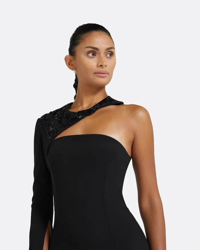 Safiyaa Dresses Women Raha Black Long Dress Black