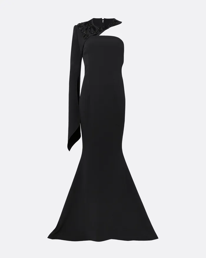 Safiyaa Dresses Women Raha Black Long Dress Black