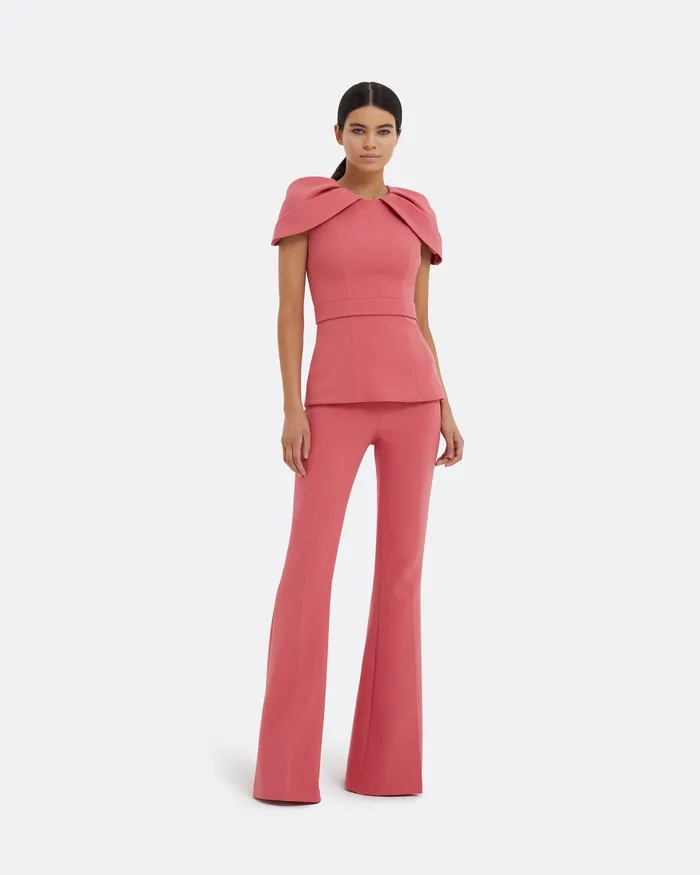 Safiyaa Halluana Terracotta Trousers Terracotta Women Trousers