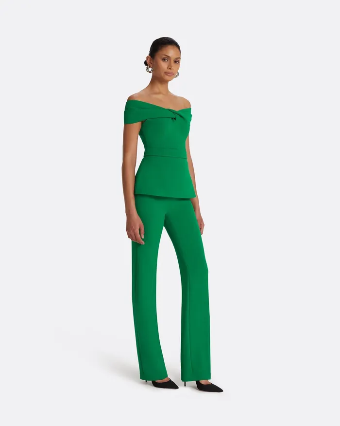 Safiyaa Icons Women Goldie Emerald Trousers Emerald