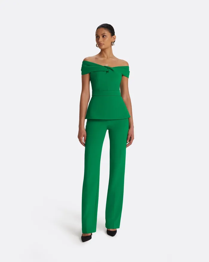 Safiyaa Icons Women Goldie Emerald Trousers Emerald