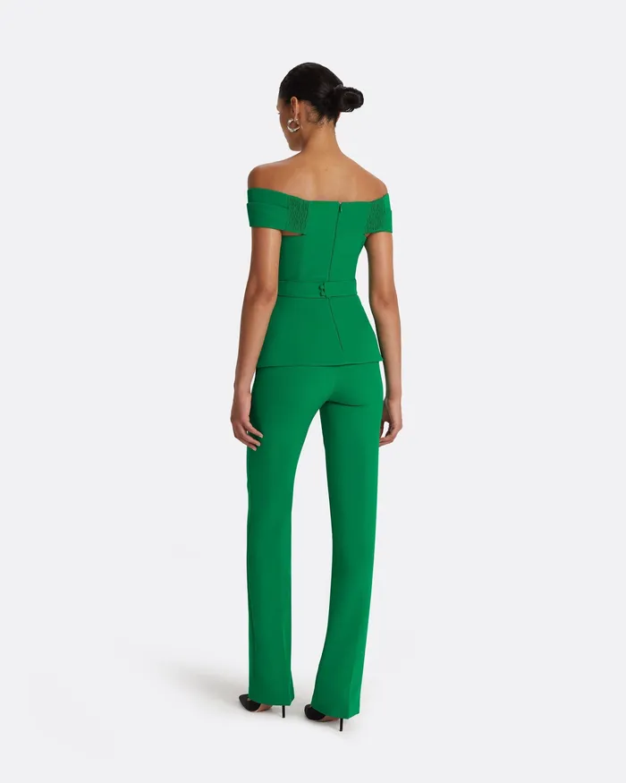 Safiyaa Icons Women Goldie Emerald Trousers Emerald