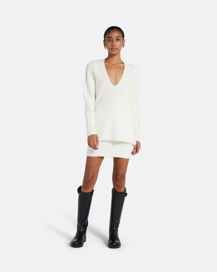 Safiyaa Knitwear Women Celestine Ivory Knit Ivory