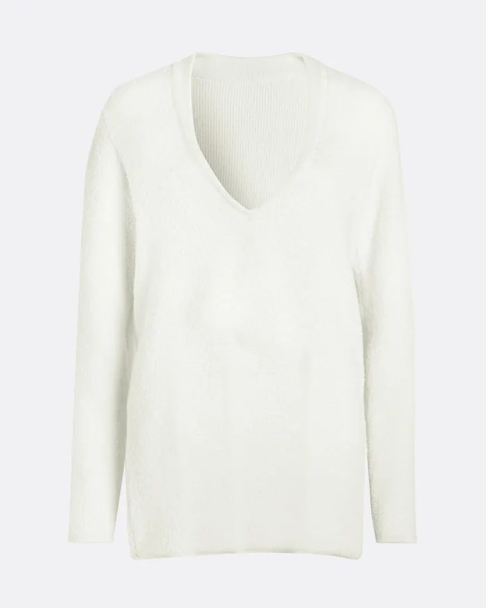 Safiyaa Knitwear Women Celestine Ivory Knit Ivory