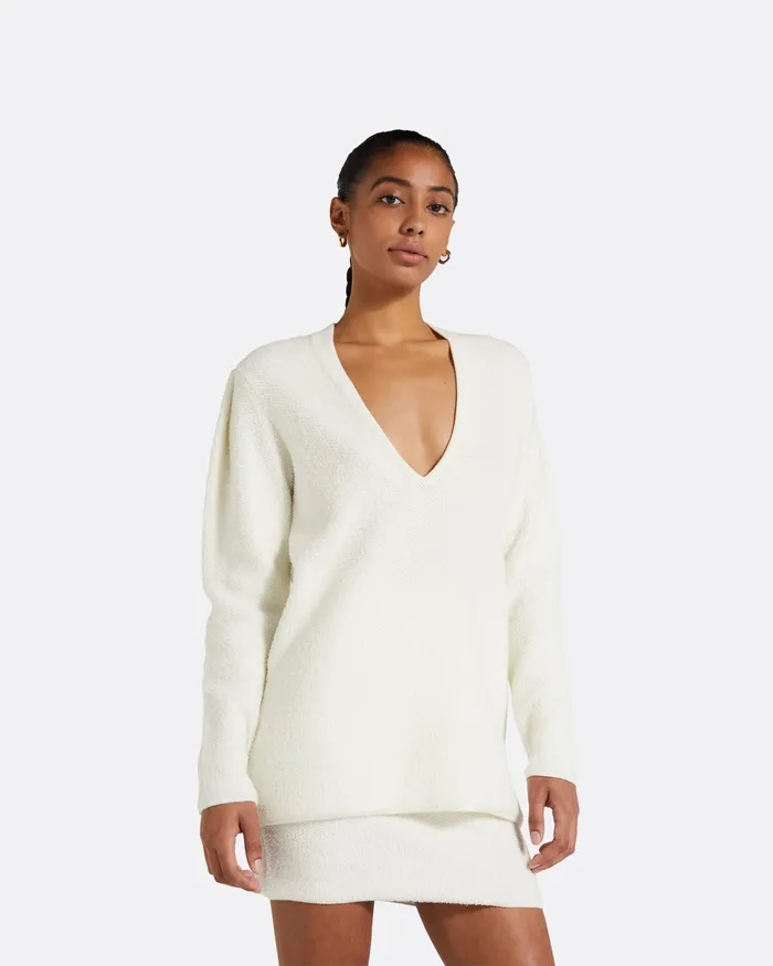 Safiyaa Knitwear Women Celestine Ivory Knit Ivory