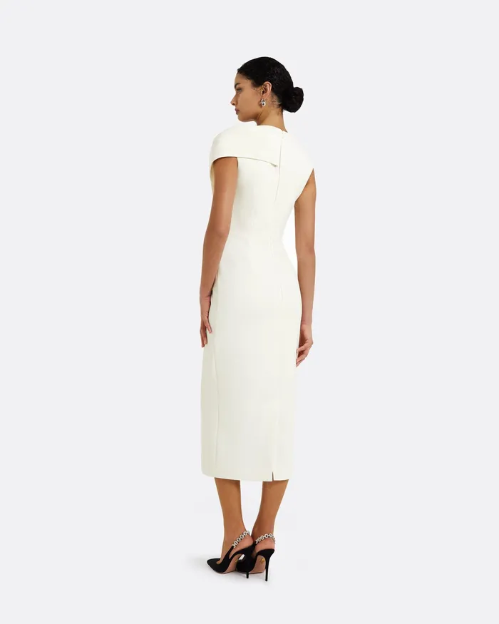 Safiyaa Regina Ivory Midi Dress Ivory Women Icons