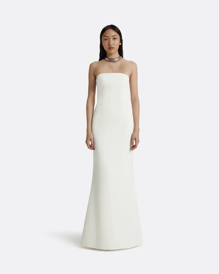 Safiyaa Soshin Ivory Strapless Dress Ivory Women Bridal