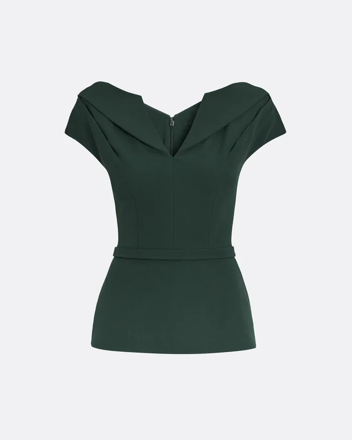 Safiyaa Tops Women Aliye Darkest Spruce Top Darkest Spruce