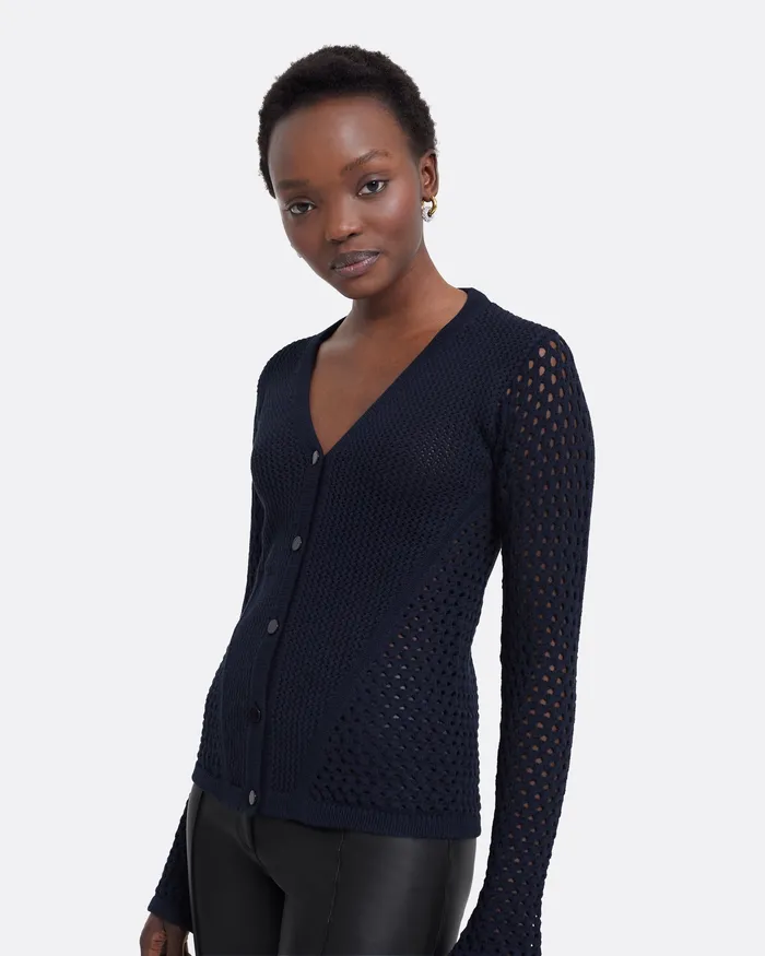 Safiyaa Tops Women Keziah Navy Knit Top Navy