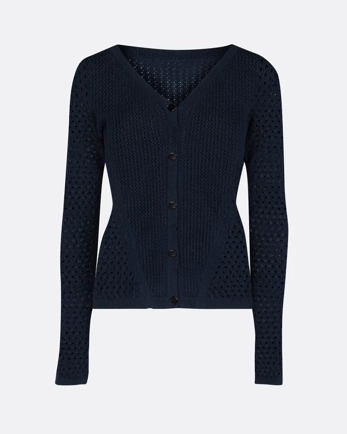 Safiyaa Tops Women Keziah Navy Knit Top Navy