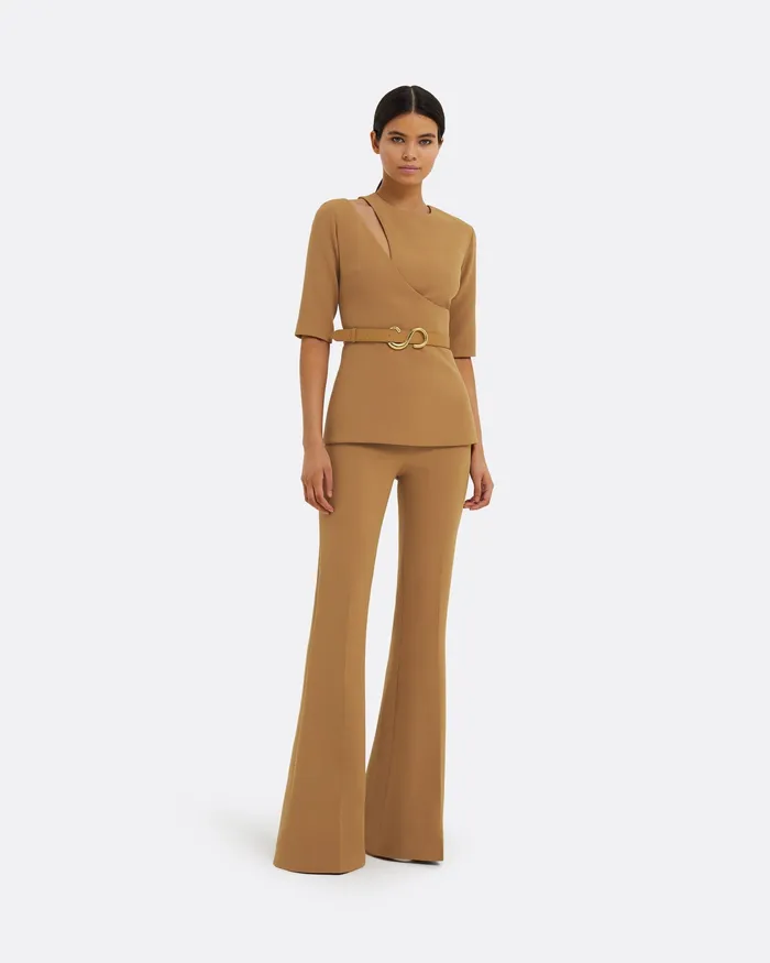 Safiyaa Trousers Women Halluana Cognac Trousers Cognac