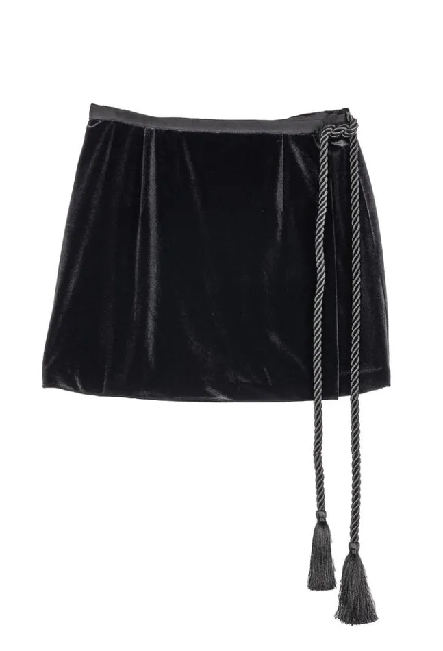 Sale Luz Skirt Black Velvet Women Ciao Lucia Skirts