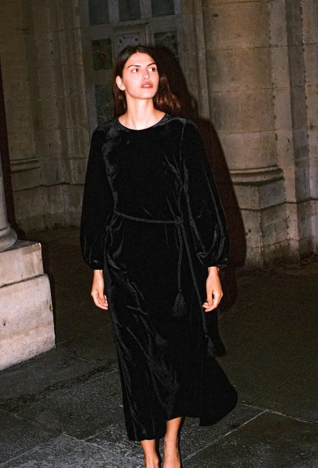 Sale Magdalena Dress Black Velvet Women Ciao Lucia Long Dresses