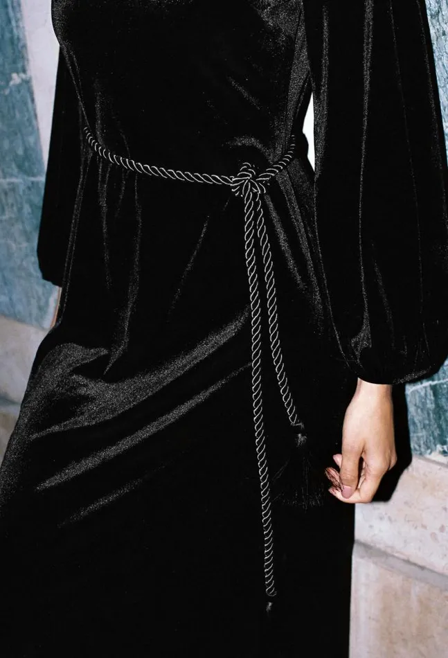Sale Magdalena Dress Black Velvet Women Ciao Lucia Long Dresses