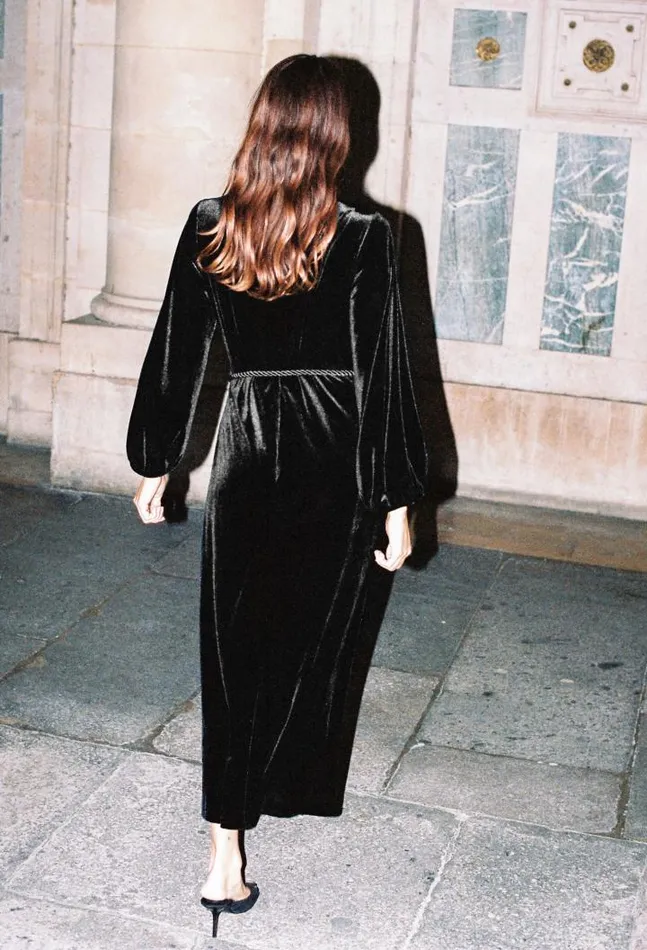 Sale Magdalena Dress Black Velvet Women Ciao Lucia Long Dresses
