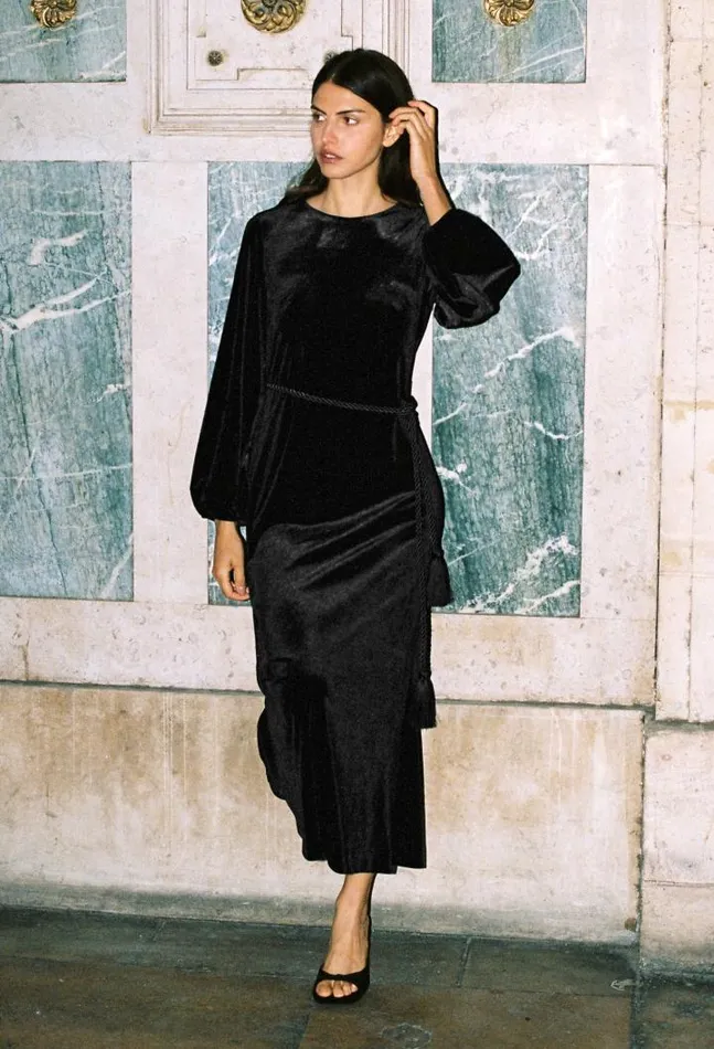 Sale Magdalena Dress Black Velvet Women Ciao Lucia Long Dresses