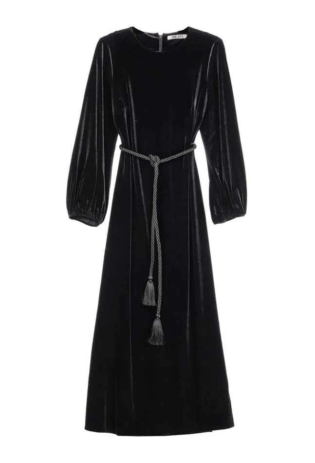 Sale Magdalena Dress Black Velvet Women Ciao Lucia Long Dresses