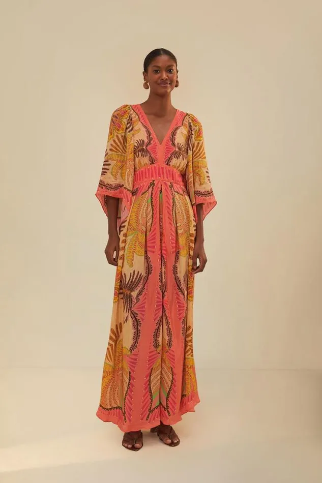 Sand Palms Scarf Maxi Dress Women FARM Rio Maxi Dresses