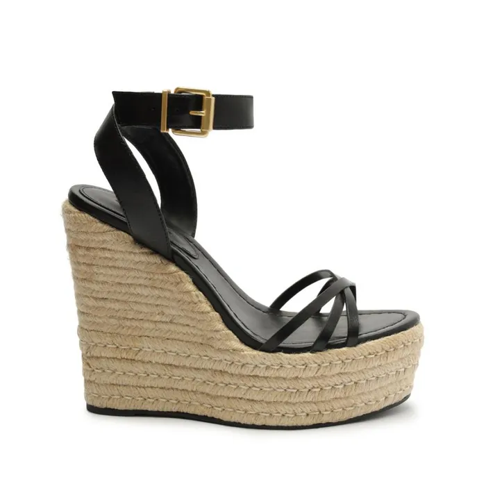 Sandals Alexandra Leather Sandal Black Schutz Shoes Platforms