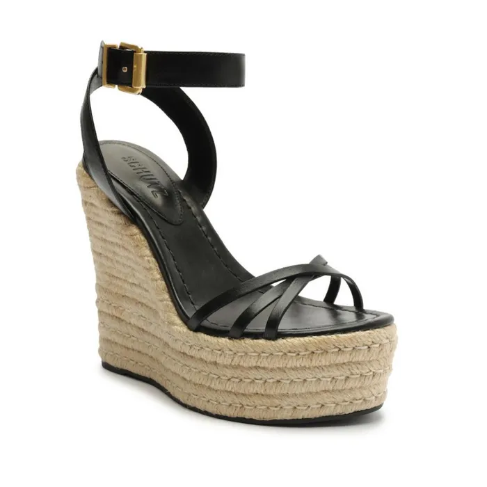 Sandals Alexandra Leather Sandal Black Schutz Shoes Platforms