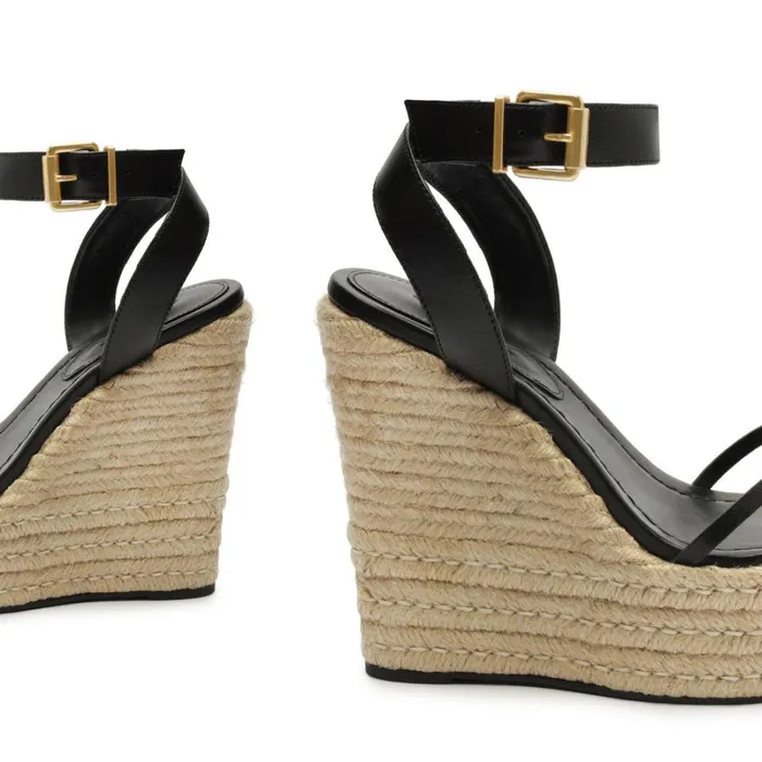 Sandals Alexandra Leather Sandal Black Schutz Shoes Platforms