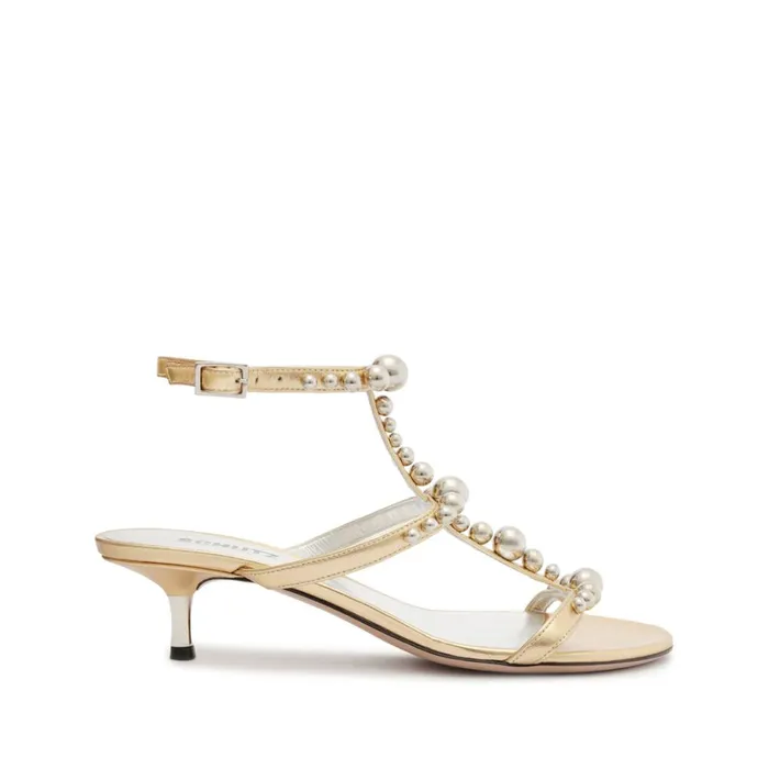 Sandals Arienne Leather Sandal Gold Schutz Shoes Stiletto Heels