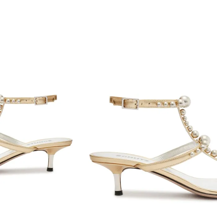 Sandals Arienne Leather Sandal Gold Schutz Shoes Stiletto Heels