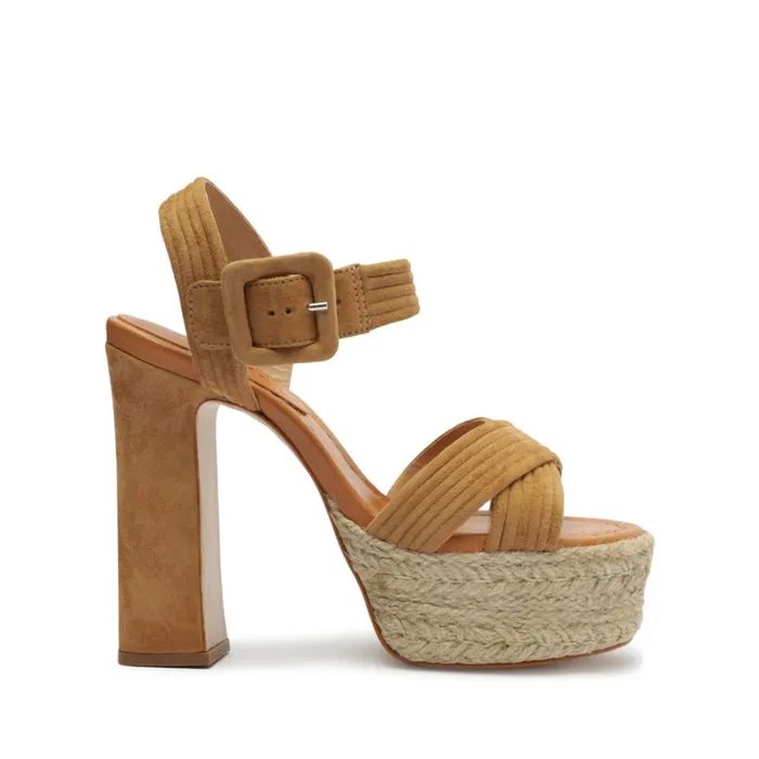 Sandals Blisse Platform Nubuck Sandal Nude Caramel Schutz Shoes Platforms
