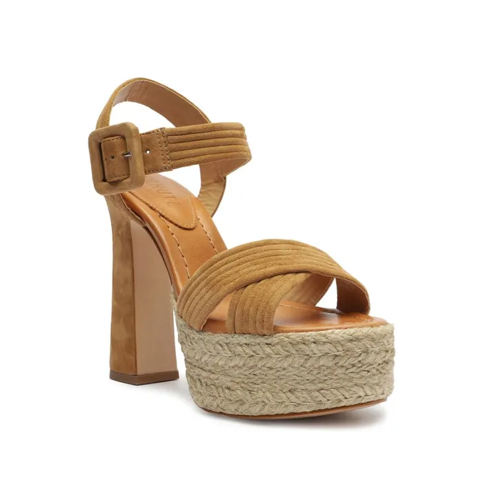 Sandals Blisse Platform Nubuck Sandal Nude Caramel Schutz Shoes Platforms