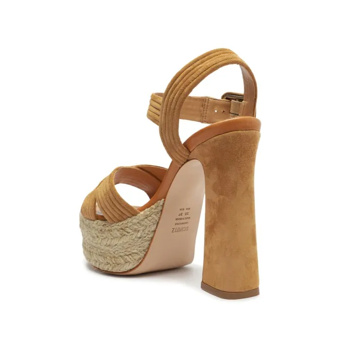 Sandals Blisse Platform Nubuck Sandal Nude Caramel Schutz Shoes Platforms