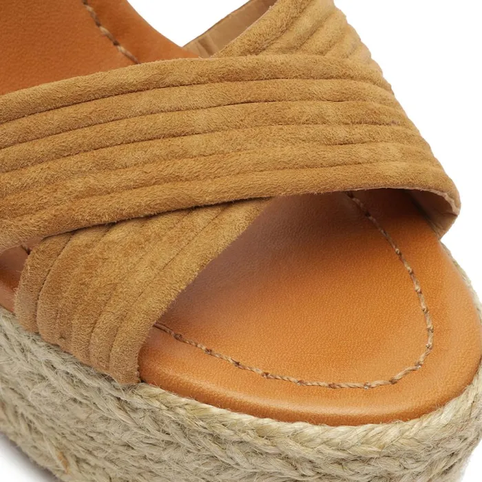 Sandals Blisse Platform Nubuck Sandal Nude Caramel Schutz Shoes Platforms