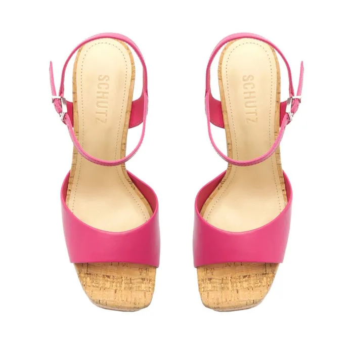 Sandals Glayce Nappa Leather Sandal Hot Pink Schutz Shoes Platforms
