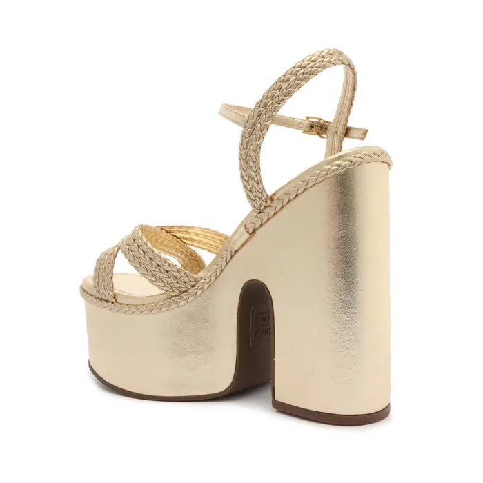 Sandals Karima Cutout Metallic Nappa Sandal Gold Schutz Shoes Platforms Sandals Karima Cutout Metallic Nappa Sandal Gold Schutz Shoes Platforms